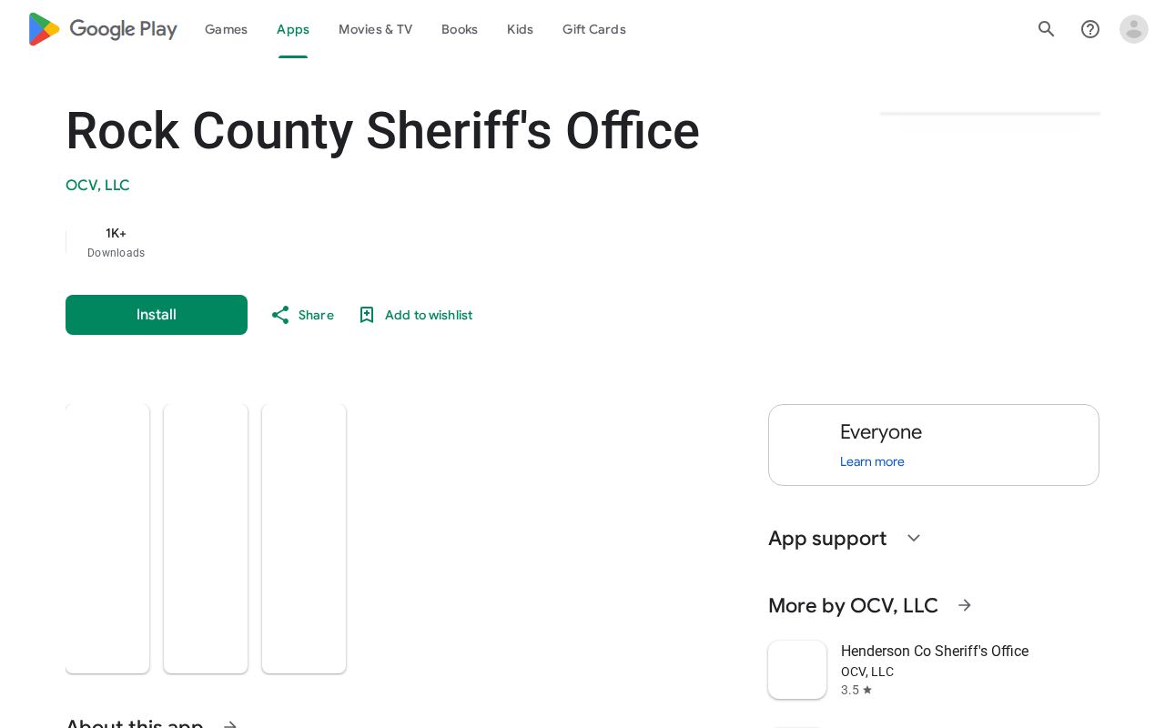 Rock County sheriff app for public-safety information and booking-record contact context
